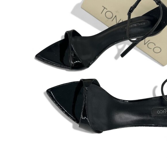 Tony Bianco Martini Black Patent Leather Ankle-Strap Stiletto Sandal US 9.5 EU40 - Picture 5 of 10